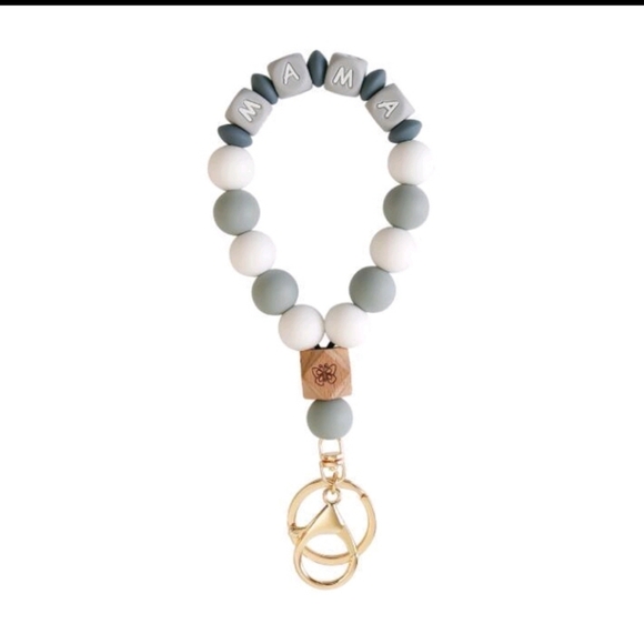 Wristlet Keychain Mama Silicone Beaded Keychains - Picture 2 of 5